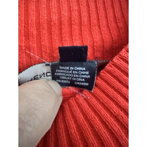 French Connection Women's Oversized Knit Blouse 100% Cotton Cutout S/S Christmas - Picture 7 of 9